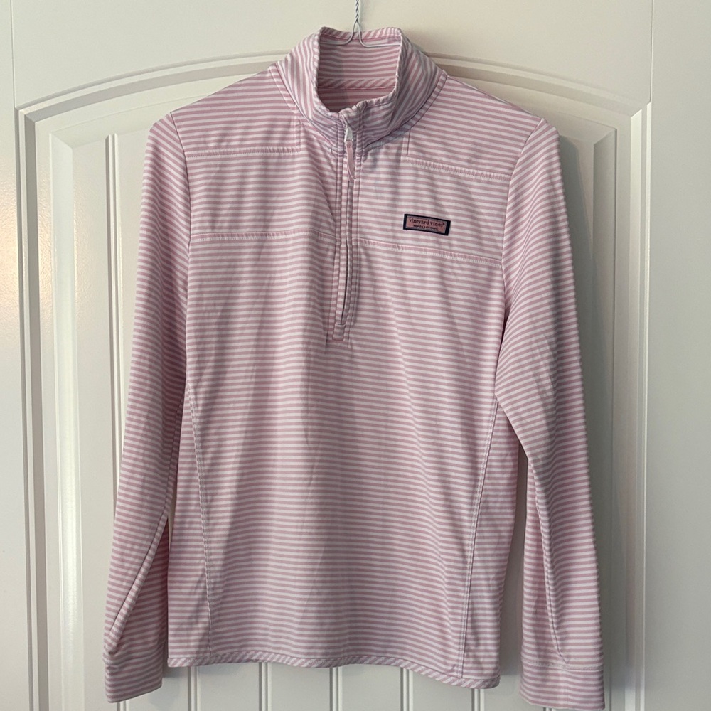 Vineyard Vines Pink and White Shep Shirt Womens M